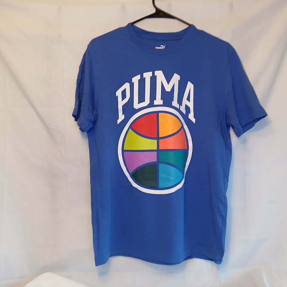 PUMA Blue Basketball Graphic T-Shirt
